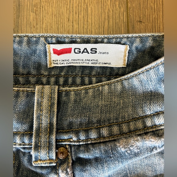 VINTAGE AUTHENTIC GAS JEANS LOW RISE 100%COTTON BOOT CUT IN SIZE 27 WAIST - Picture 4 of 7